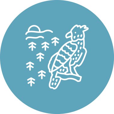 Harpy Eagle simge vektör çizimi tasarımı