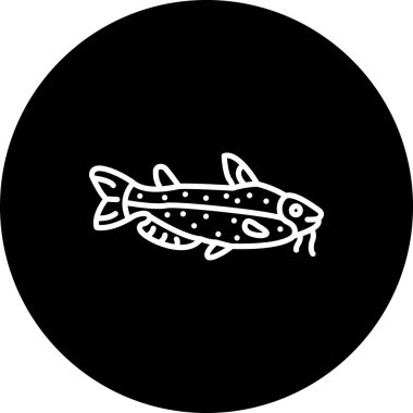Catfish web simgesi vektör illüstrasyonu