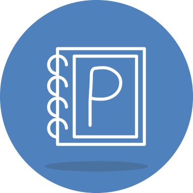 Büyük Harf P Web simgesi vektör illüstrasyonu