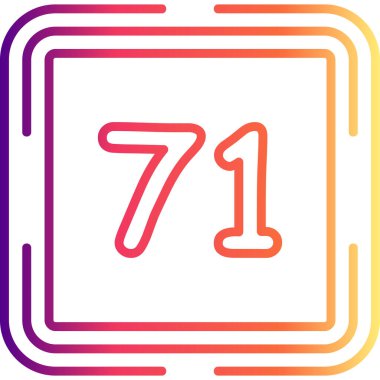 Yetmiş bir web simgesi vektör illüstrasyonu