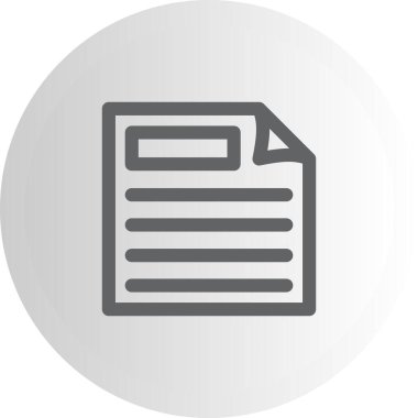 Belge Simgesi. Web Kullanımı için Basit Vektör İllüstrasyonu.