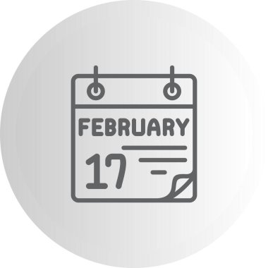 17 Şubat Eşsiz Yenilikçi Dijital Grafik Sembolü