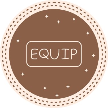 Equip Gear Web simgesi vektör illüstrasyonuName