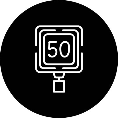 Hız sınırı web simgesi vektör illüstrasyonuName