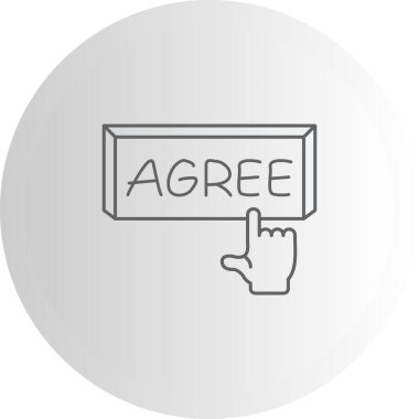 Katılıyorum Parmak Tuşu Biçimli Modern Düz Tasarım Özelliği