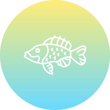 Kaya balığı web simgesi vektör illüstrasyonu