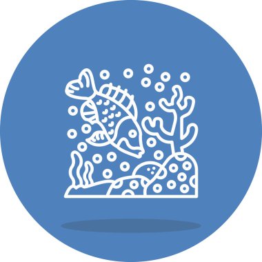 Kaya balığı web simgesi vektör illüstrasyonu