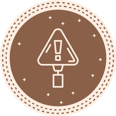 Uyarı Satırı Simgesi, Vektör İllüstrasyonu