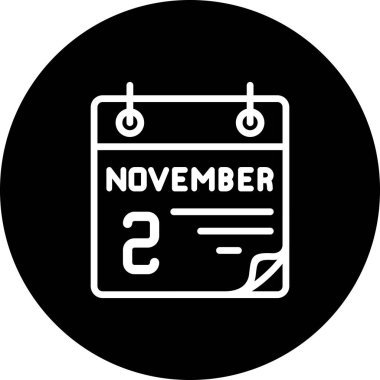 2 Kasım Yaratıcı İşlevsel Web Grafik Sembolü