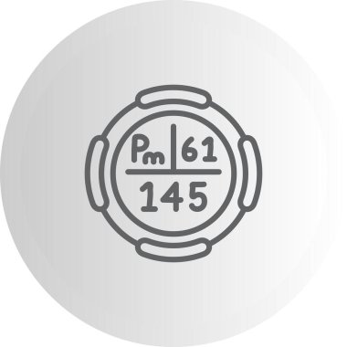 Promethium web simgesi vektör illüstrasyonu