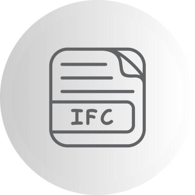 IFC dosya web simgesi vektör illüstrasyonu