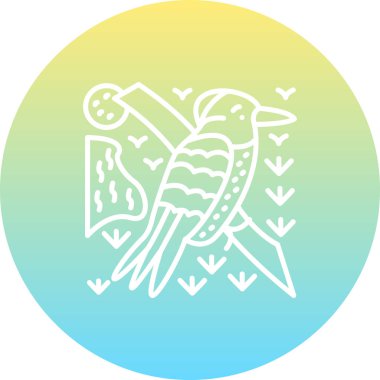 Beyaz boğazlı Kingfisher simgesi vektör illüstrasyon tasarımı