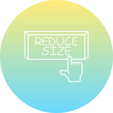 Boyut Web ikonu vektör resimlemesini Azalt