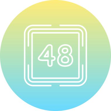 Kırk sekiz web simgesi vektör illüstrasyonu