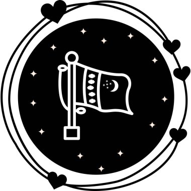 Türkmenistan simgesinin ulusal bayrağı, tasarım ögesi