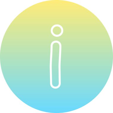 Küçük Harf I web simgesi vektör illüstrasyonu