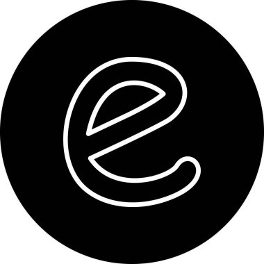 Small Letter E Creative Functional Web Graphic Symbol