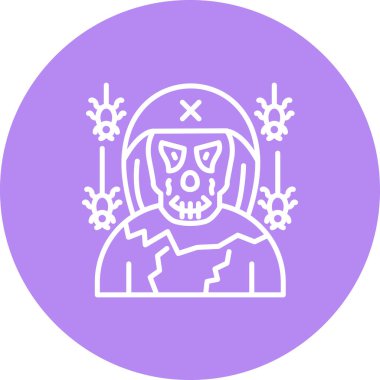 Çapraz kemikli kask takan kafatası