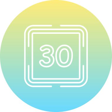 Otuz Web simgesi vektör illüstrasyonu sayılıyor