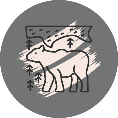 Karikatür Kutup Ayısı Simgesi. Uygulamalar için logo veya web sayfası