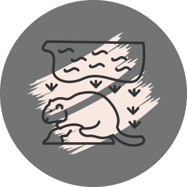 Kunduz simgesi vektör çizimi tasarımı