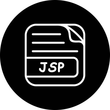 jsp metin ve kıvrık köşeli beyaz belge simgesi