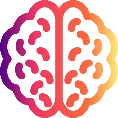 Beyin satırı simgesi, vektör çizim