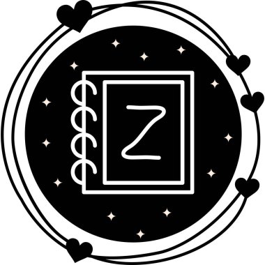 Büyük harf Z Web simgesi vektör illüstrasyonu