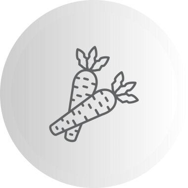 Gıda ikonunun vektör illüstrasyonu. Havuç.