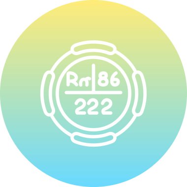 Radon Kimyasal Element Basit Simge, Vektör