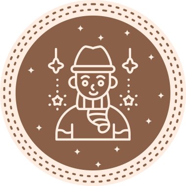 erkek avatar simgesi, vektör illüstrasyonu basit tasarım