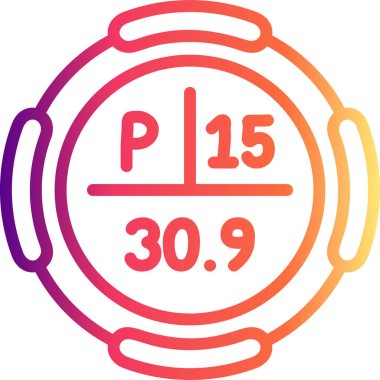 Fosfor Kimyasal Element Basit Simge, Vektör