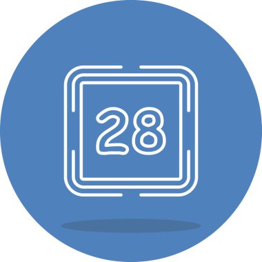 Twenty Eight  web icon vector illustration