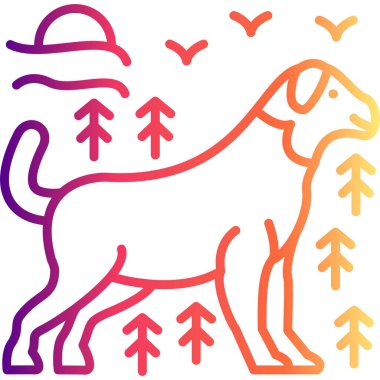 Köpek vektör simgesi, modern basit illüstrasyon