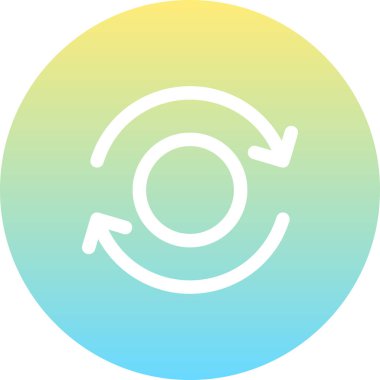 Geri dönüşüm çemberi oluşturan iki oktan oluşan simge