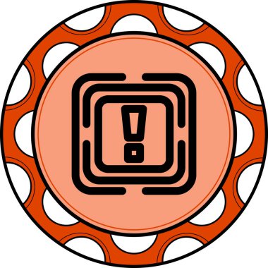 Uyarı Ağ ikonu vektör illüstrasyonu