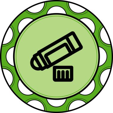 Canlı gradyan simgesi, okul malzemelerini, yapıştırma malzemelerini ve yaratıcı sanat projelerini temsil etmek için kapaklı yapıştırıcıyı gösteriyor.