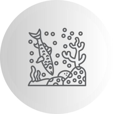 Bonefish ağ simgesi, vektör illüstrasyonu