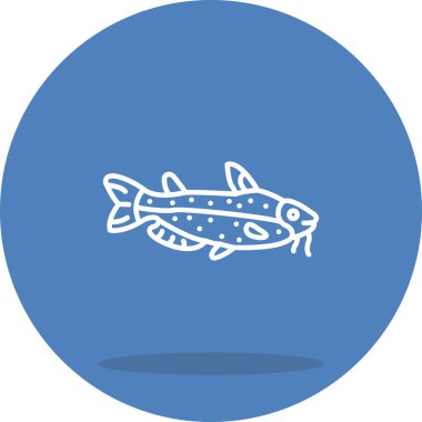 Catfish web simgesi vektör illüstrasyonu