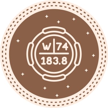 Tungsten sembolü, periyodik tablonun kimyasal elementi, vektör simgesi