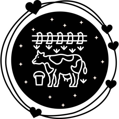 Cow web icon vector illustration