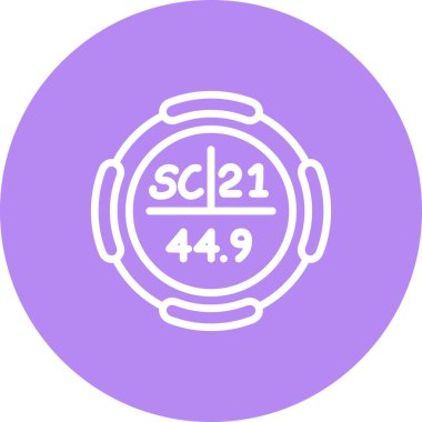 Scandium web simgesi vektör illüstrasyonu