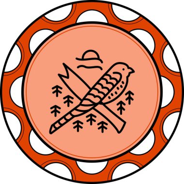 Barn Swallow ikon vektör illüstrasyon tasarımı