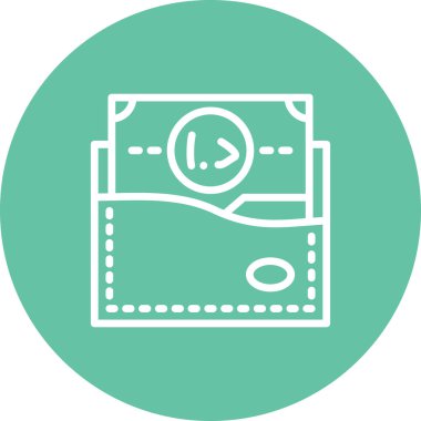 Wallet icon, vector illustration simple design