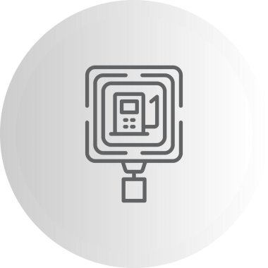 Benzin İstasyonu Dinamik Sofistike Düz Sanat Düzeni