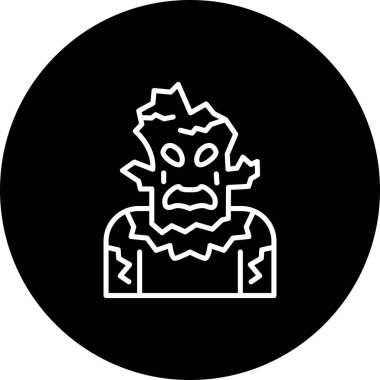 Canavar ağ simgesi vektör illüstrasyonu