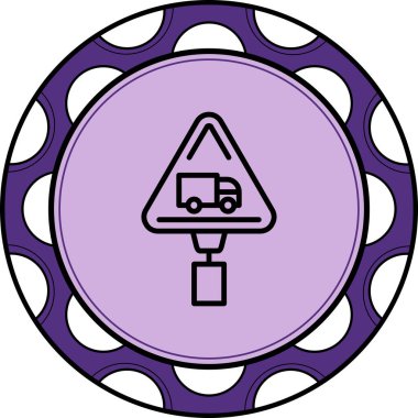 Kamyon Hattı Basit Simgesi