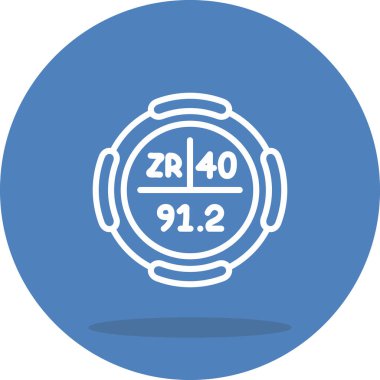 Zirkonyum Kimyasal Element Basit Simge, Vektör