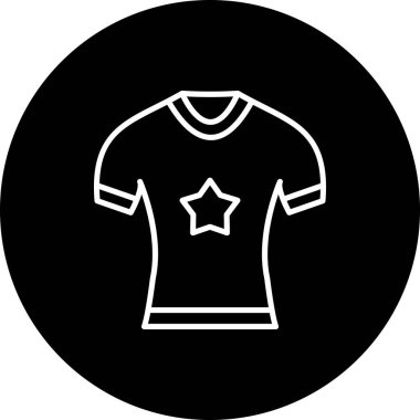 Yıldız içeren basit t-shirt tasarımı