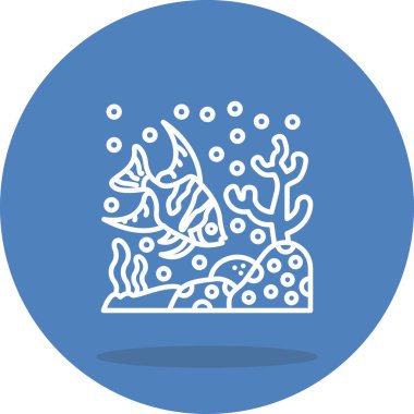 Melek Balık web simgesi vektör illüstrasyonu